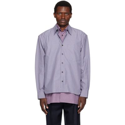 Dries Van Noten Dries Van Noten Blue & Pink Layered Shirt