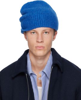 Dries Van Noten Dries Van Noten Blue Alpaca Blend Beanie