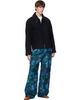 Dries Van Noten Dries Van Noten Blue Belted Jacquard Trousers - 4