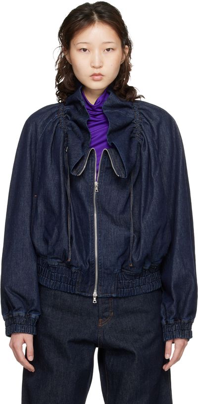 Dries Van Noten Dries Van Noten Blue Cocoon Denim Jacket