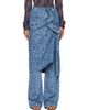 Dries Van Noten Dries Van Noten Blue Floral Denim Midi Skirt - 1
