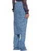 Dries Van Noten Dries Van Noten Blue Floral Denim Midi Skirt - 3