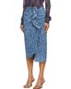Dries Van Noten Dries Van Noten Blue Floral Denim Midi Skirt - 4