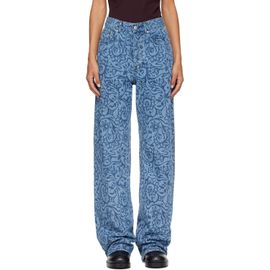 Dries Van Noten Dries Van Noten Blue Floral Jeans