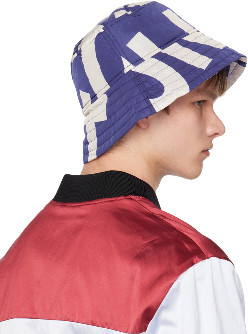 Dries Van Noten - Blue Logo Bucket Hat