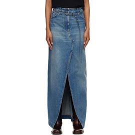 Dries Van Noten Dries Van Noten Blue Long Denim Maxi Skirt