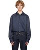 Dries Van Noten Dries Van Noten Blue Loose Denim Shirt - 1