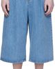 Dries Van Noten Dries Van Noten Blue Pleated Denim Shorts - 1