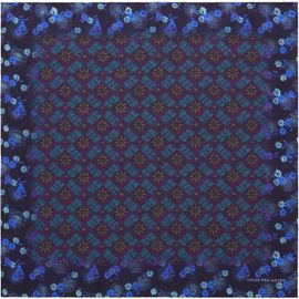 Dries Van Noten Dries Van Noten Blue Printed Silk Scarf