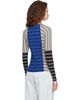 Dries Van Noten Dries Van Noten Blue Ribbed Cotton Top - 3