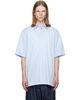 Dries Van Noten Dries Van Noten Blue Short Sleeve Cotton Shirt - 1