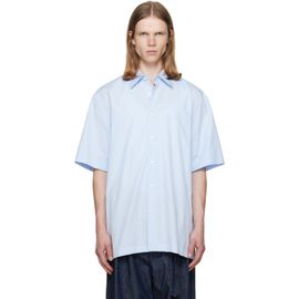 Dries Van Noten Dries Van Noten Blue Short Sleeve Cotton Shirt