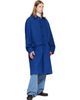 Dries Van Noten Dries Van Noten Blue Single-Breasted Wool Coat - 4