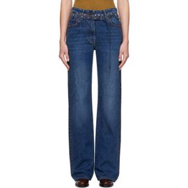 Dries Van Noten Dries Van Noten Blue Studded Jeans