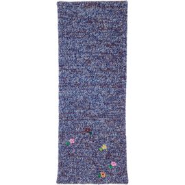 Dries Van Noten Dries Van Noten Blue Wool & Cashmere Scarf