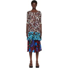 Dries Van Noten Dries Van Noten Brown & Blue Peplum Top