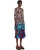 Dries Van Noten Dries Van Noten Brown & Blue Peplum Top - 2