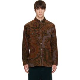 Dries Van Noten Dries Van Noten Brown & Khaki Loose Corduroy Shirt