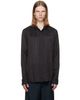 Dries Van Noten Dries Van Noten Brown & Navy Striped Pintuck Shirt - 1