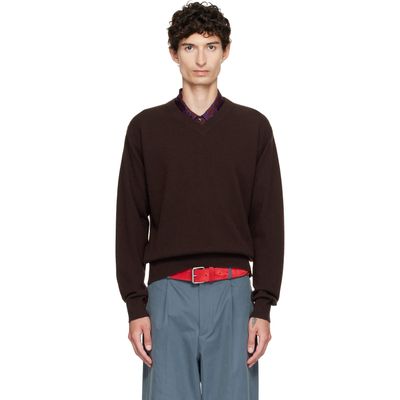 Dries Van Noten Dries Van Noten Brown Cashmere Sweater