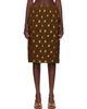 Dries Van Noten Dries Van Noten Brown Cloqué Midi Skirt - 1