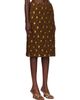Dries Van Noten Dries Van Noten Brown Cloqué Midi Skirt - 2