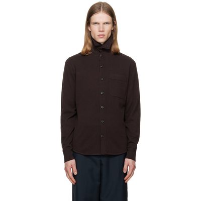 Dries Van Noten Dries Van Noten Brown Collar Cashmere Cardigan
