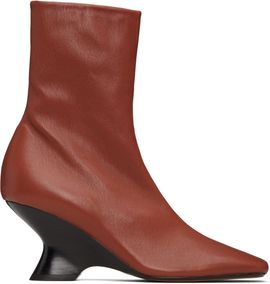 Dries Van Noten Dries Van Noten Brown Heeled Ankle Boots