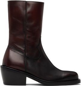 Dries Van Noten Dries Van Noten Brown High Leather Boots
