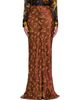 Dries Van Noten Dries Van Noten Brown Jacquard Maxi Skirt - 1