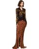 Dries Van Noten Dries Van Noten Brown Jacquard Maxi Skirt - 4