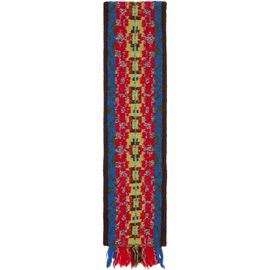 Dries Van Noten Dries Van Noten Brown Jacquard Wool Scarf