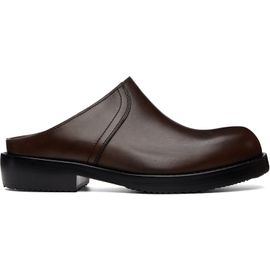 Dries Van Noten Dries Van Noten Brown Leather Clog Loafers