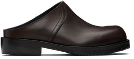 Dries Van Noten Dries Van Noten Brown Leather Clogs