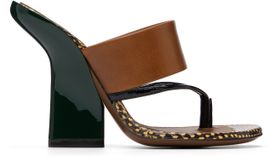 Dries Van Noten Dries Van Noten Brown Leather Heeled Sandals