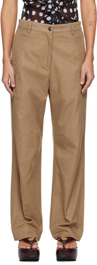 Dries Van Noten Dries Van Noten Brown Loose Fit Workwear Trousers