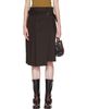 Dries Van Noten Dries Van Noten Brown Pleated Viscose Midi Skirt - 1