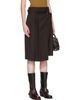 Dries Van Noten Dries Van Noten Brown Pleated Viscose Midi Skirt - 2