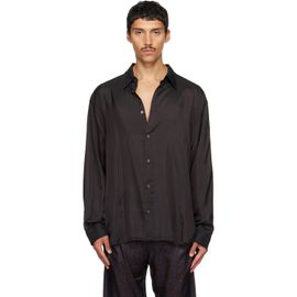 Dries Van Noten Dries Van Noten Brown Stripe Shirt