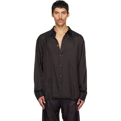 Dries Van Noten Dries Van Noten Brown Stripe Shirt