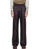 Dries Van Noten Dries Van Noten Brown Viscose Twill Trousers - 1