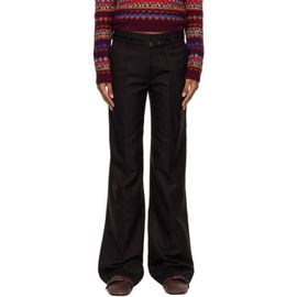 Dries Van Noten Dries Van Noten Brown Wool Herringbone Trousers
