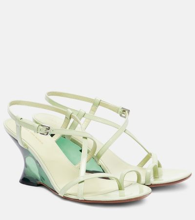 Dries Van Noten Dries Van Noten Bulle 105 patent leather mules