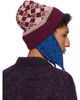 Dries Van Noten Dries Van Noten Burgundy & Blue Jacquard Wool Beanie - 3