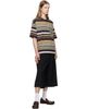 Dries Van Noten Dries Van Noten Burgundy & Gray Striped T-shirt - 4