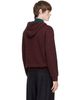 Dries Van Noten Dries Van Noten Burgundy Cotton Zip Hoodie - 3