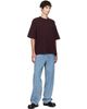 Dries Van Noten Dries Van Noten Burgundy Dropped Shoulder T-shirt - 4