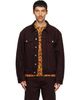 Dries Van Noten Dries Van Noten Burgundy Faded Denim Jacket - 1