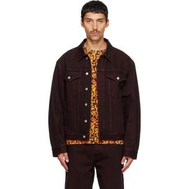 Dries Van Noten Dries Van Noten Burgundy Faded Denim Jacket