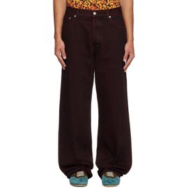 Dries Van Noten Dries Van Noten Burgundy Faded Jeans